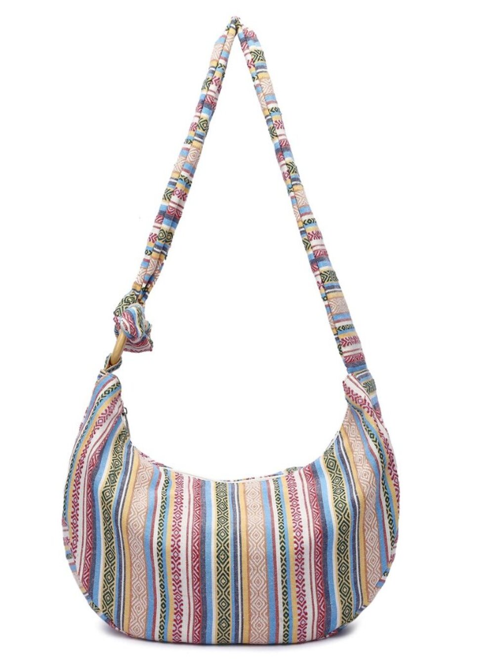 Women Hippie Crossbody Bag cloth boho Sling Bag Canvas Bohemian Hobo Hand Bags